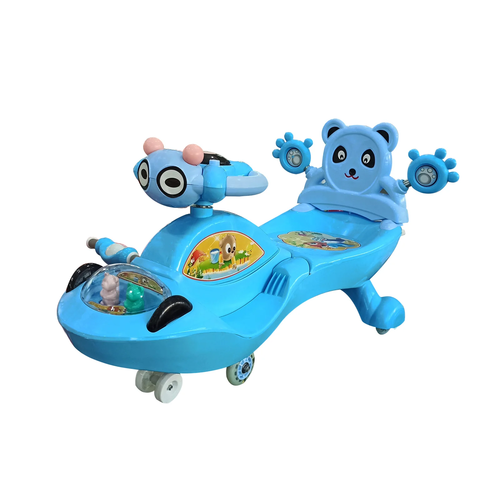 বাচ্চাদের জন্য বেবি অটো সুইং কার নতুন মডেল-গোলাপী রঙের - baby car