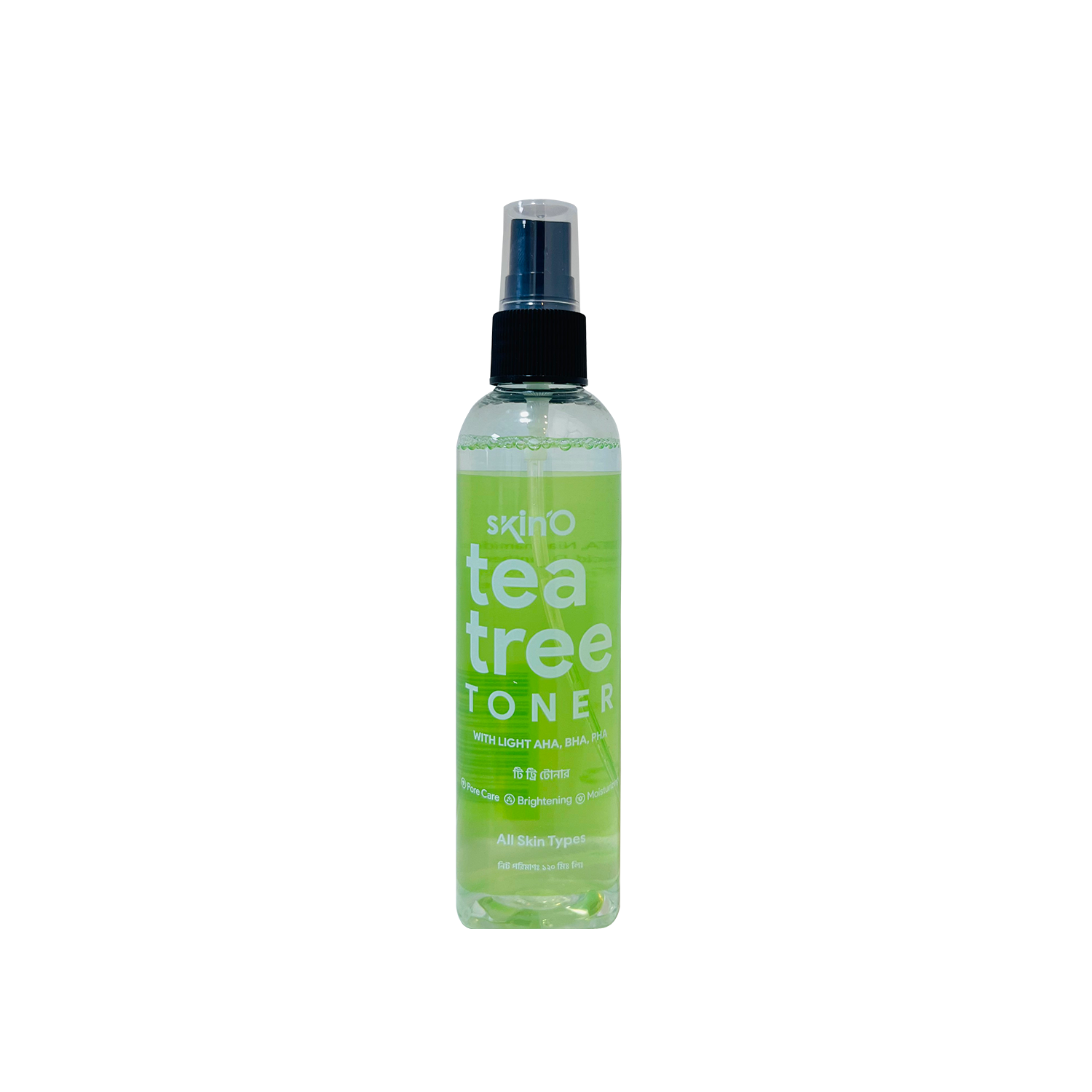 skin'O Tea Tree Toner With (Light AHA,BHA,PHA) - 120ml to all skin type
