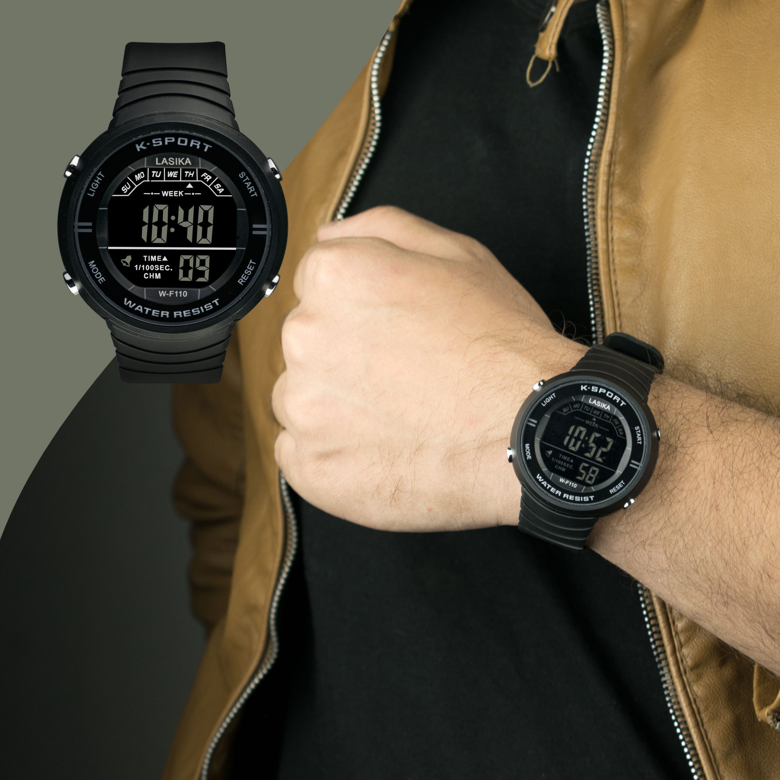 NEW LASIKA W-F110 Water Resistance/ Waterproof Silicon Digital Watch for Men - Watch