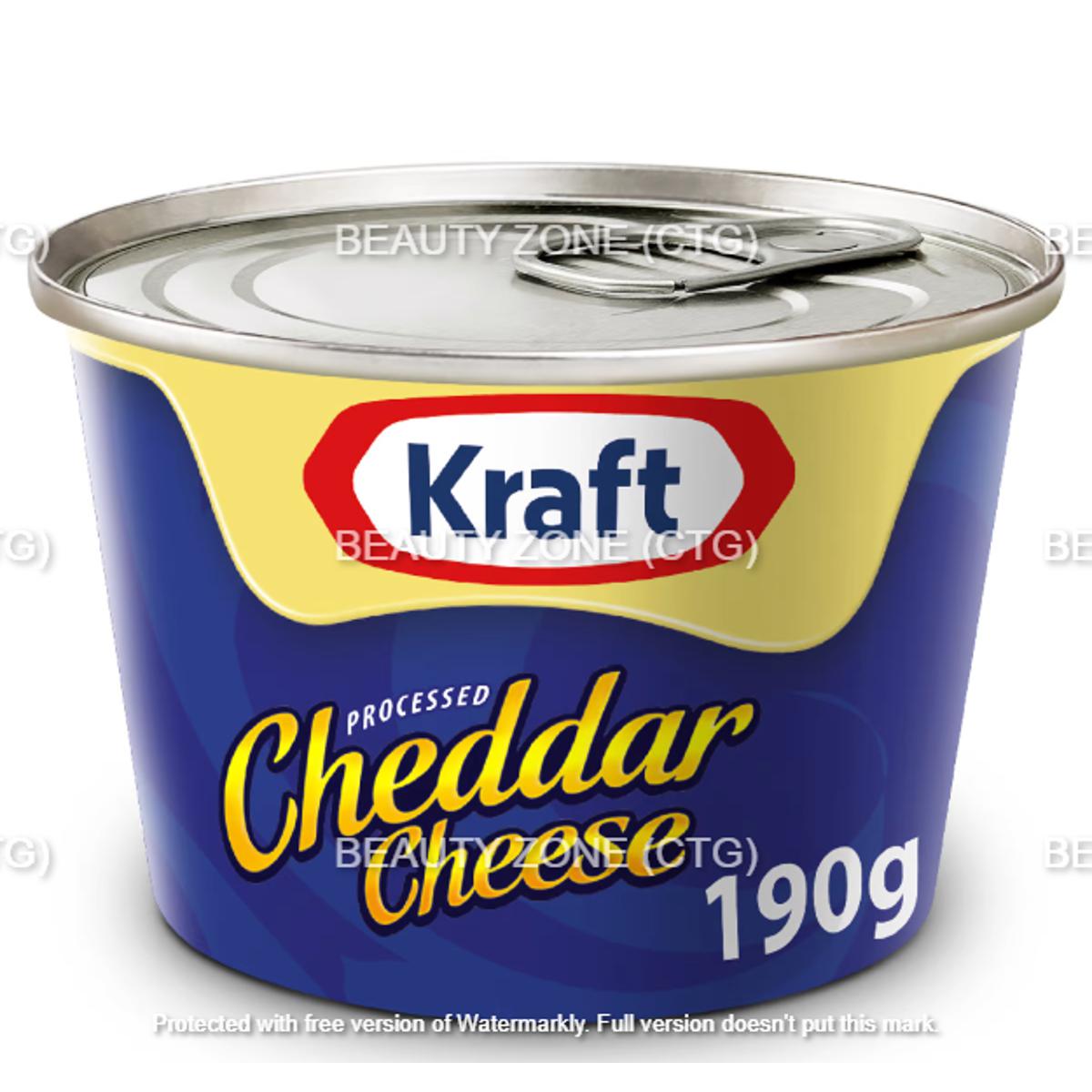 Kraft Processed Cheddar Cheese Tin -190Gm