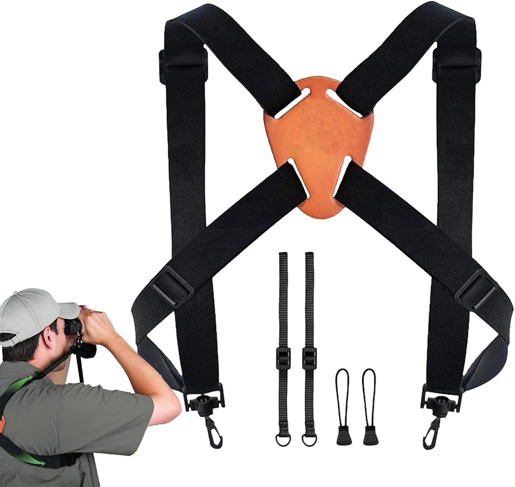 X-Shaped Harness Strap Adjustable Binoculars Carrier Elastic Durable Shoulder Straps Optics Accessories for Binocular