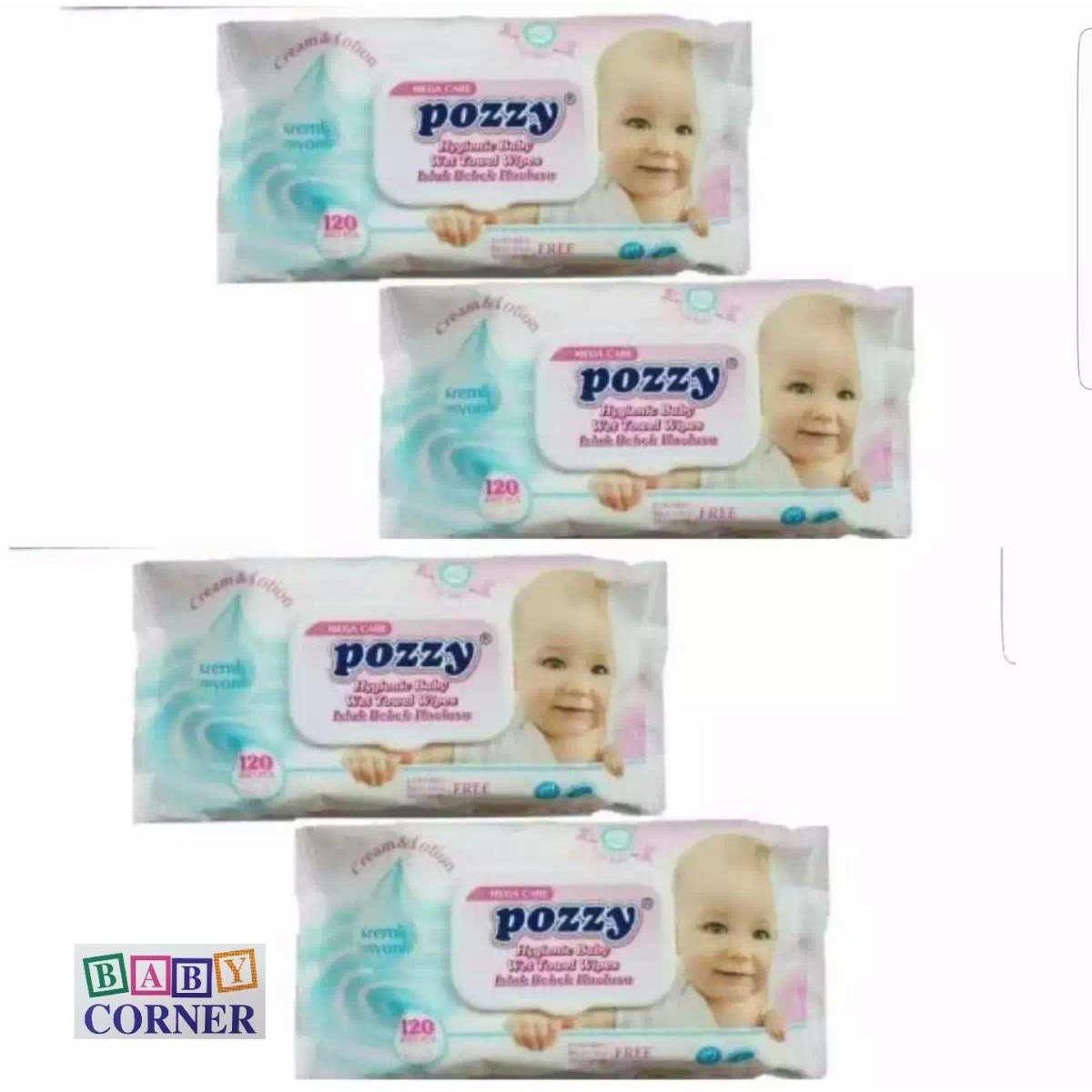 Pozzy Premium Wet Wipes-Refil-120 pcs