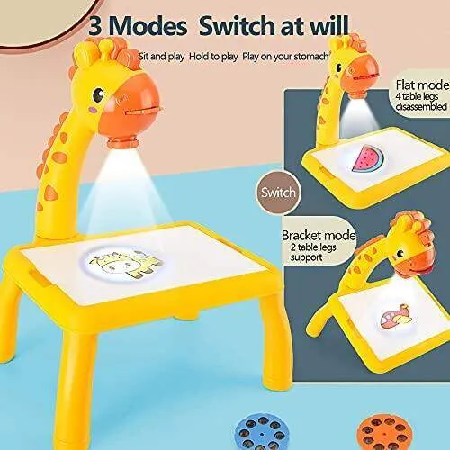 Children Learning Desk Trace and Draw Projector Art Drawing Board Projection Tracing Painting Table Toy Early Educational Gift for Boys Girls Over 3 Year Old - Baby Toys - Baby Toys