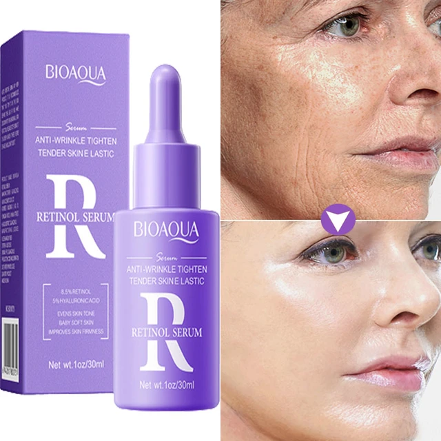 BIOAQUA Facial Retinol Serum 30ml Anti-Wrinkle Tender Skin 8.5% Retinol 5% Hyaluronic Acid Moisturizing Essence