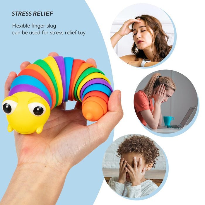 Rainbow Caterpillar Shape Fidget Slug Toys Children's Stress Relief Toys - Baby Toys