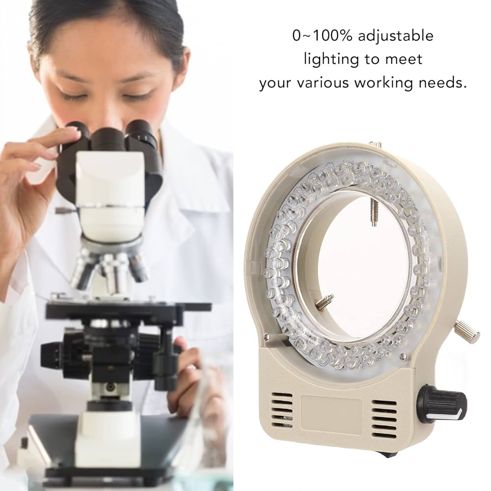 Microscope LED Ring Light Illuminator Lamp For Microscope Circle Light Industrial Microscope Camera Light source EU Plug