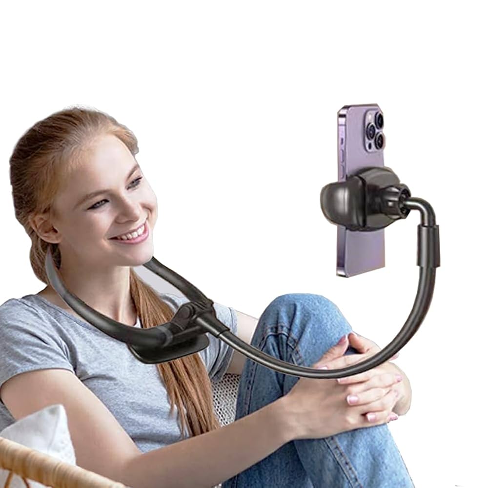 Universal Flexible Phone Holder Stand – Trendy Black Mobile Mount