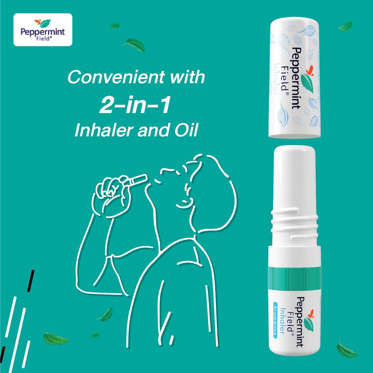 International Thailand product Peppermint Field Nasal Menthol Inhaler used for male / female - 2CC