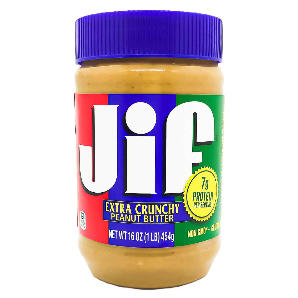 Jif Extra Crunchy Peanut Butter 454gm Product of USA