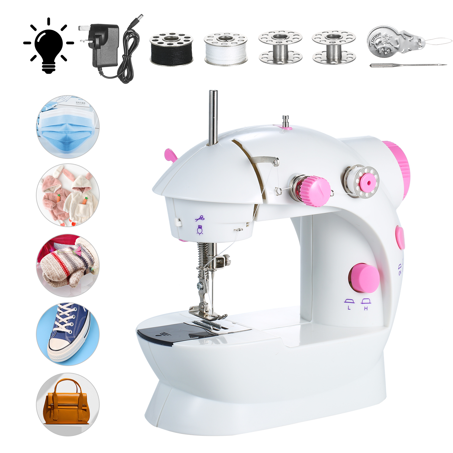 Dual Speed Portable Mini Electric Pedal Sewing Machine