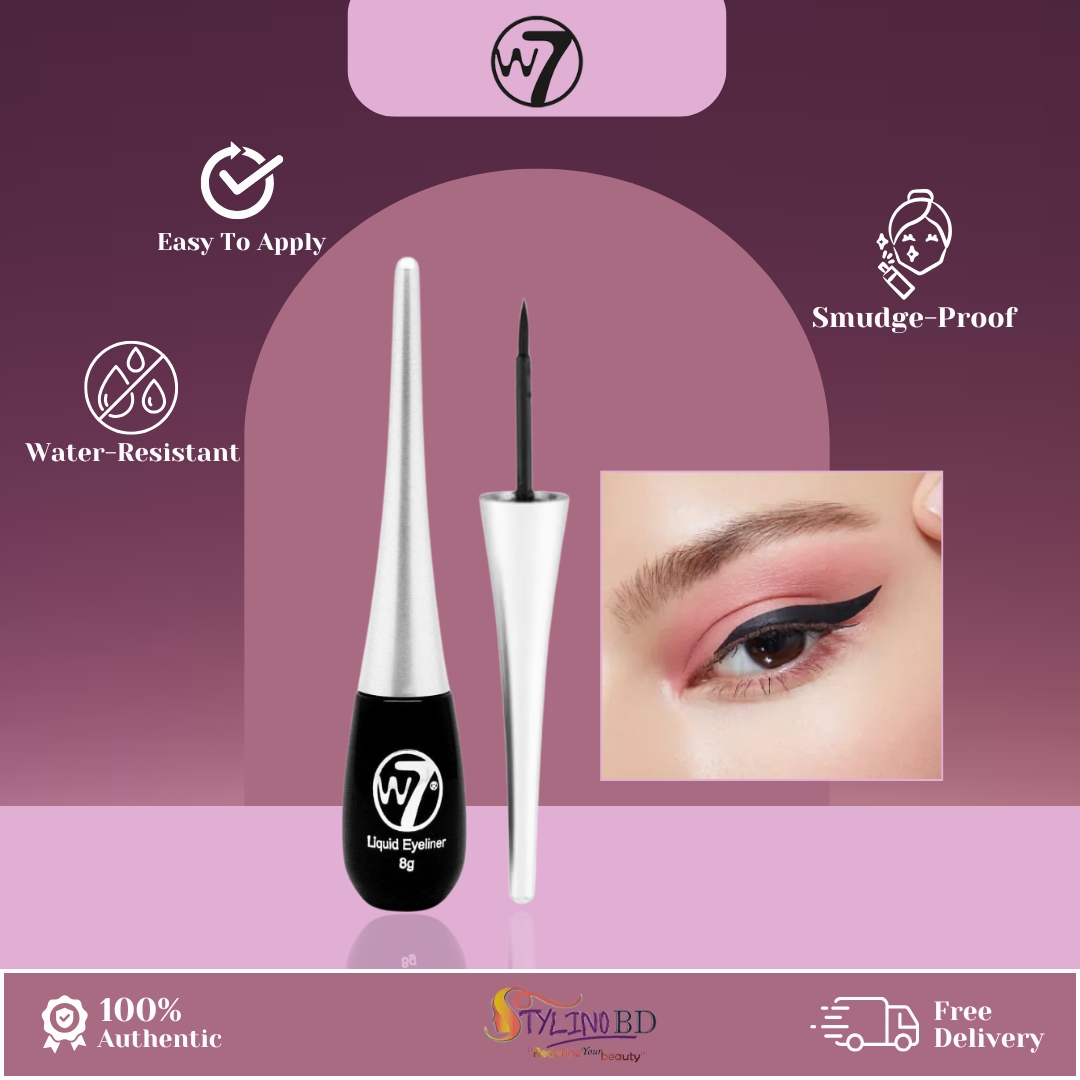W7 Liquid Eyeliner Pot for Women 8g