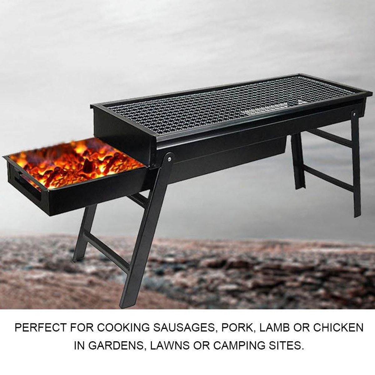 5-In-1 Combo Offer 13 inch BBQ Machine+12 Pieces BBQ Stick+2 Pieces Silicone Oil Brush+Steel Food Clip+Bamboo Shashlik Stick 8 inch 1 Pack