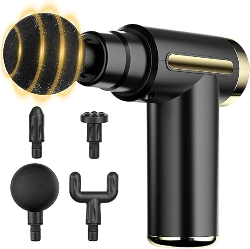Powerful Handheld Massage Gun for Deep Tissue Relief - Compact & Elegant Design