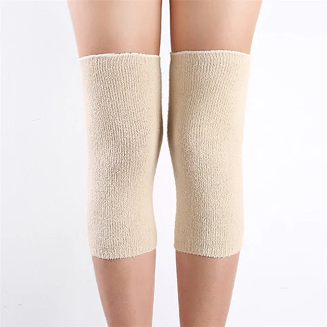WOSWEIR-1 Pair Winter Warm Knee Pads Bamboo Charcoal Protective Gear for Women Old Men Kneepad Support for Spring Running