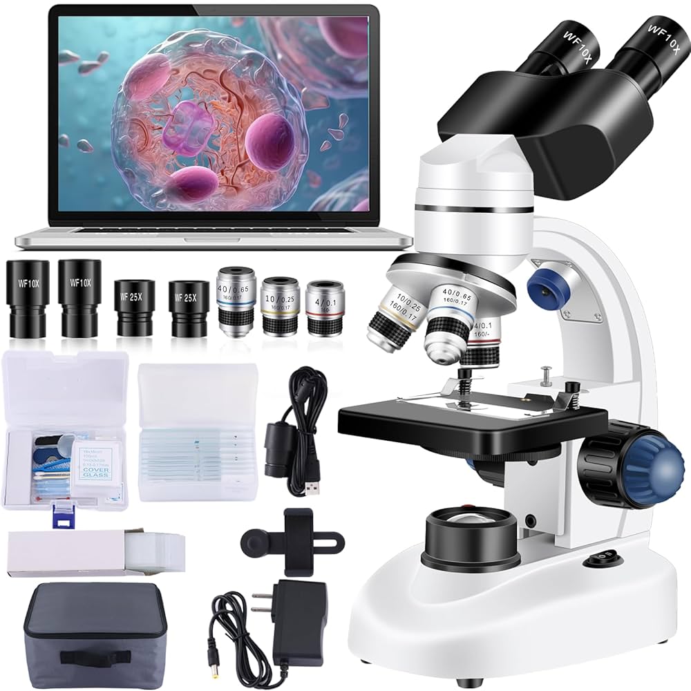 Professional Monocular Biological Compound Microscope 25X-675X Magnification L101