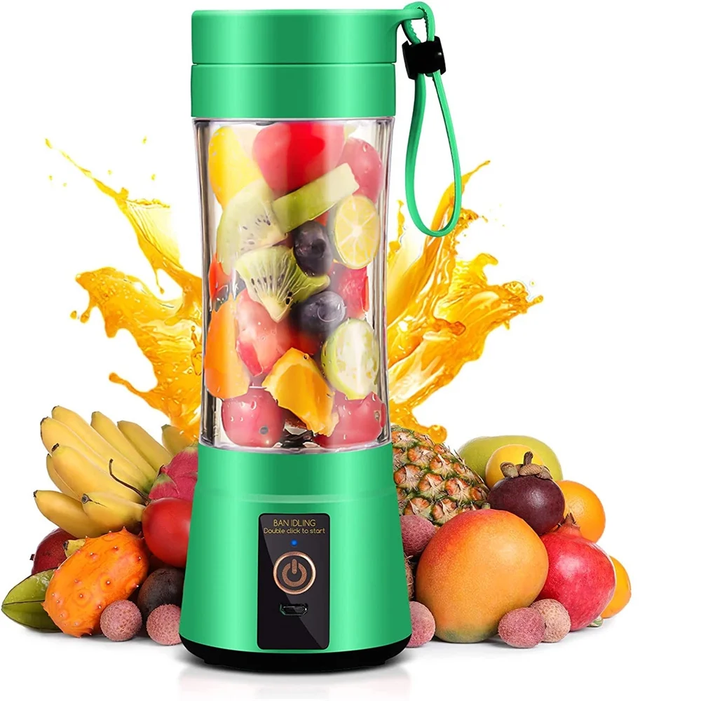 380ML Portable Juicer USB Rechargeable Fruit Vegetable Smoothie Blender Multi functional Juice Cup Mini Home Mixer