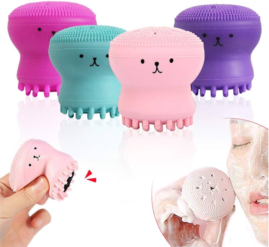 Silicone Facial Cleaning Brush For Limpiador Facial Octopus Shape Deep Pore Exfoliating Cleansing Face Brushes Skin Care