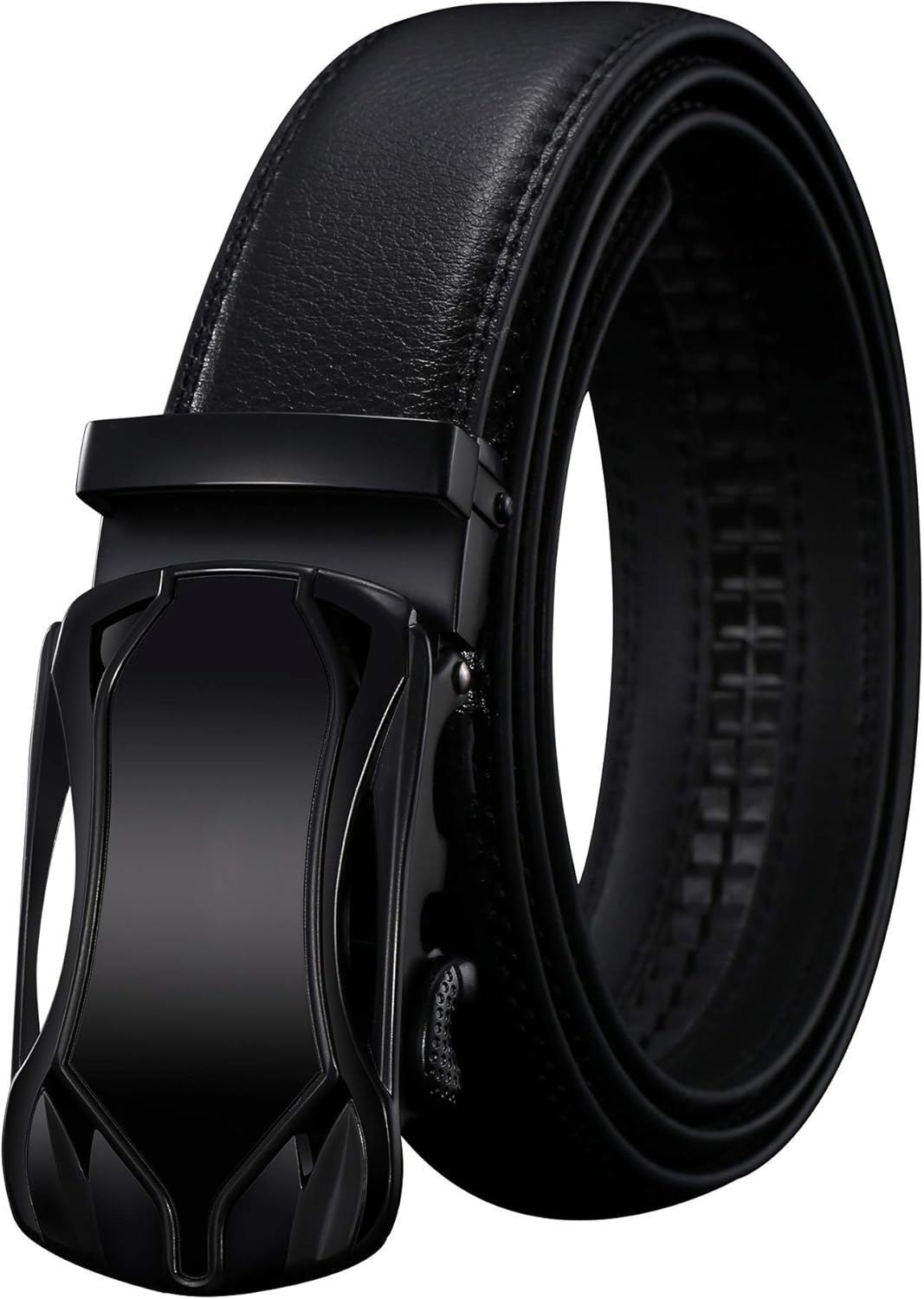 Automatic Gear Black Artificial Leather Belt