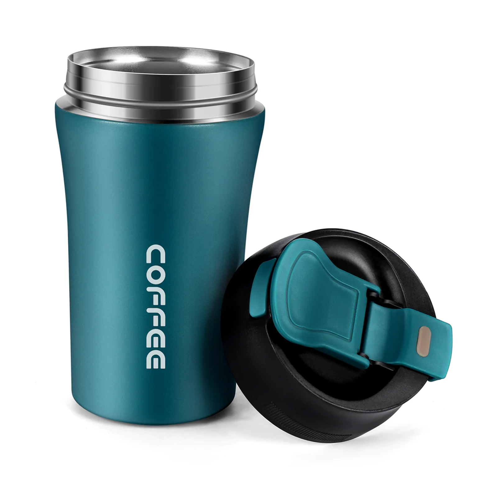 High Quality 400ml Portable Stainless Steel Travel Vacuum Insulated Coffee Mug with straw Lid