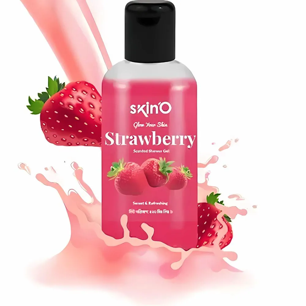 skinO Strawberry Scented Shower Gel - 220ml to all skin type