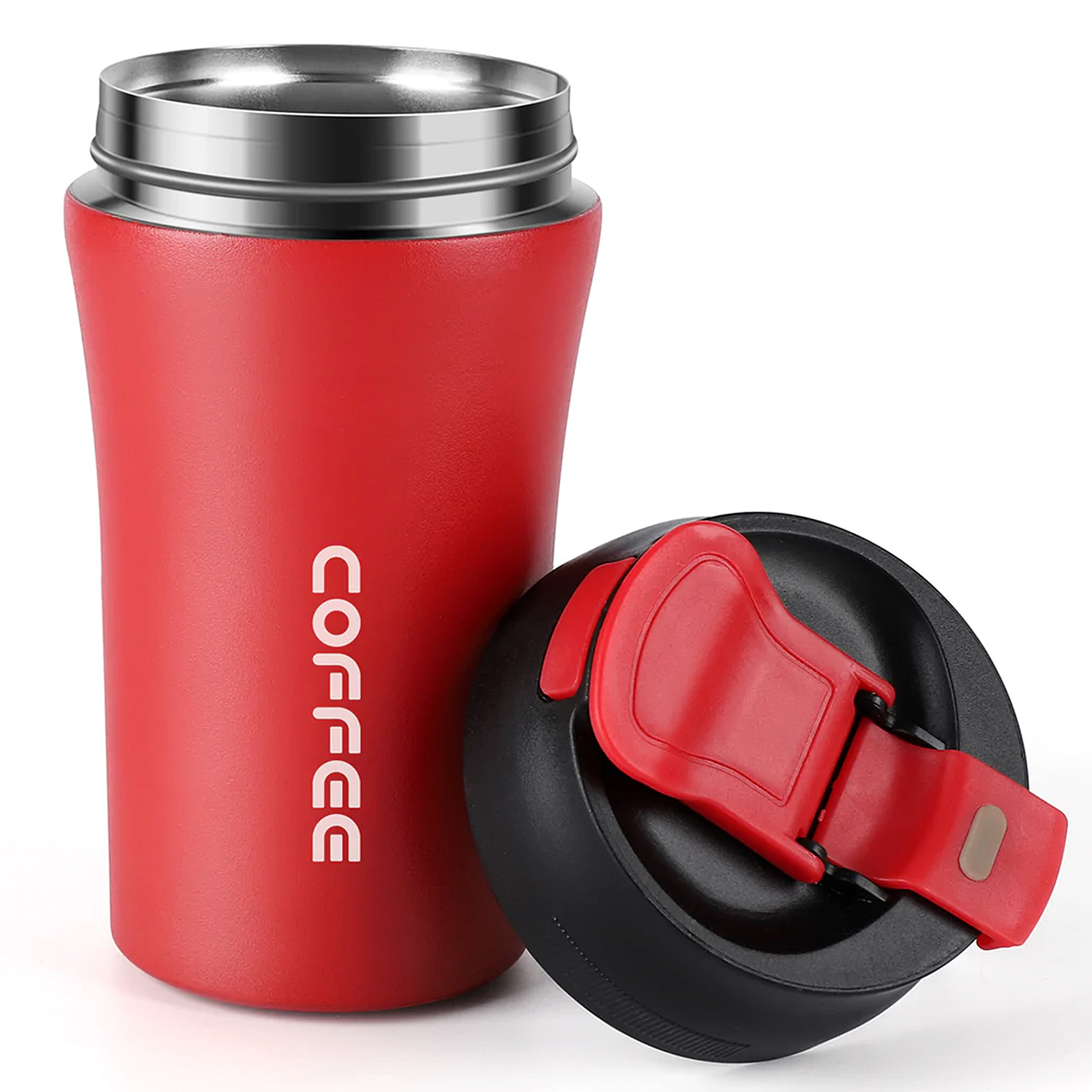 High Quality 400ml Portable Stainless Steel Travel Vacuum Insulated Coffee Mug with straw Lid