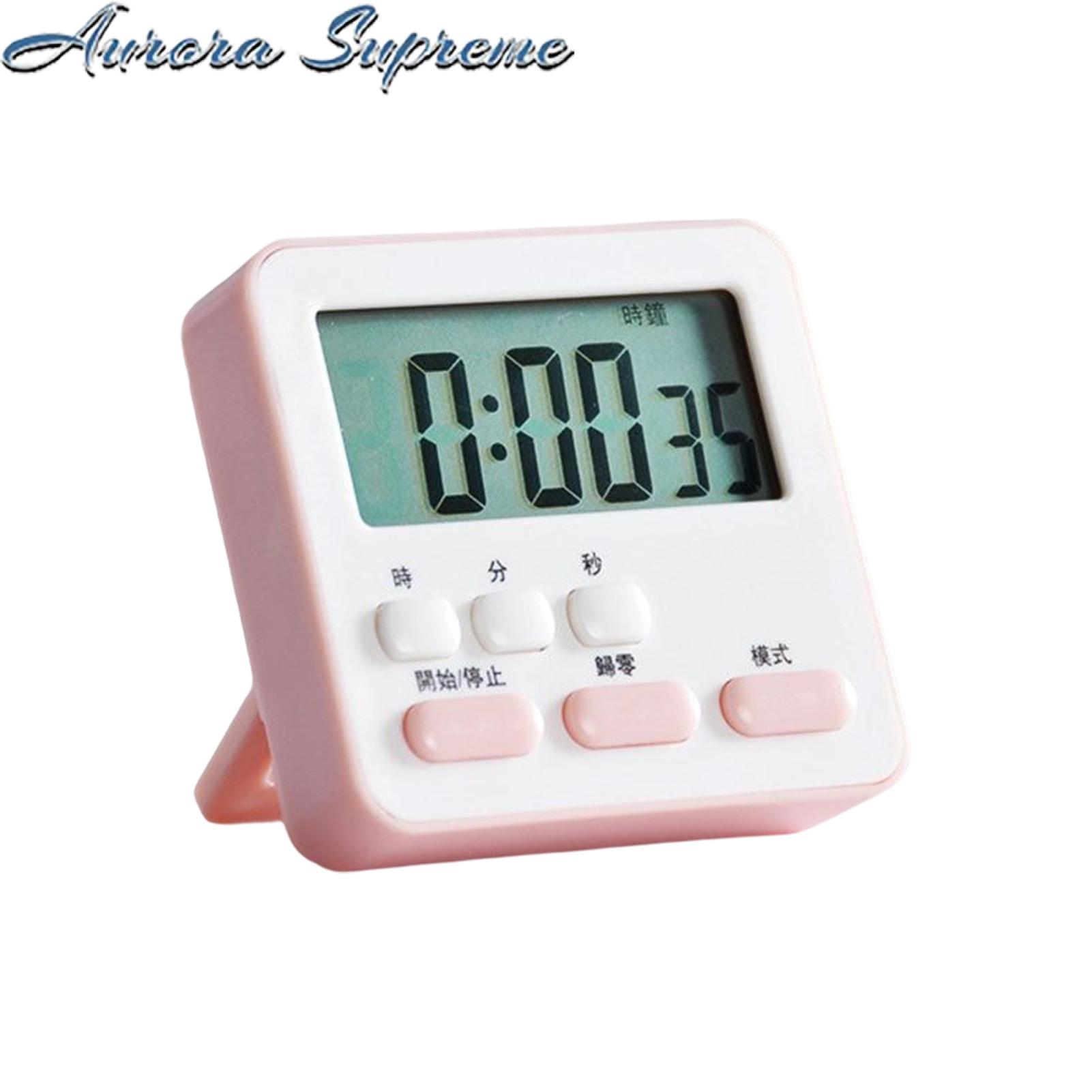 Kitchen Timer English 24-hour Electronic Timer Digital Reminder Alarm Clocks Cooking Countdown Timer LCD Multifunction Home