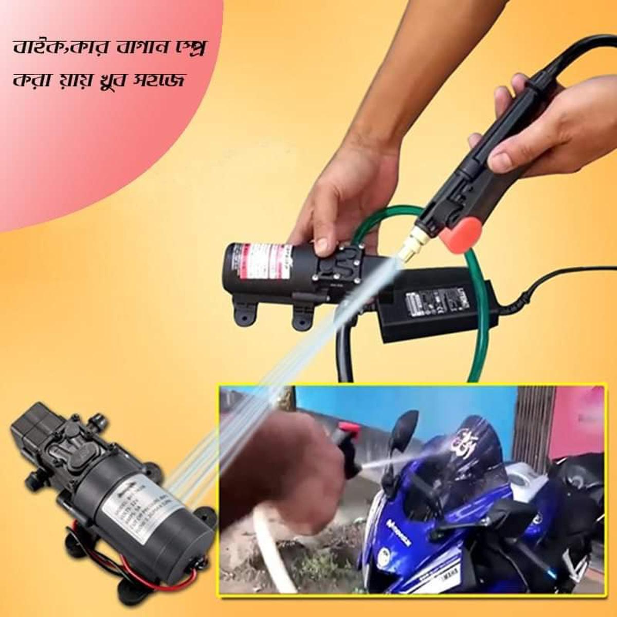 Motorcycle/Car Washer Machine, Water Pump Hose Pipe Spray Gun Full Set Combo, Water Pump for Bike/Car Wash & Garden Irrigation, Motorcycle Wash Pump