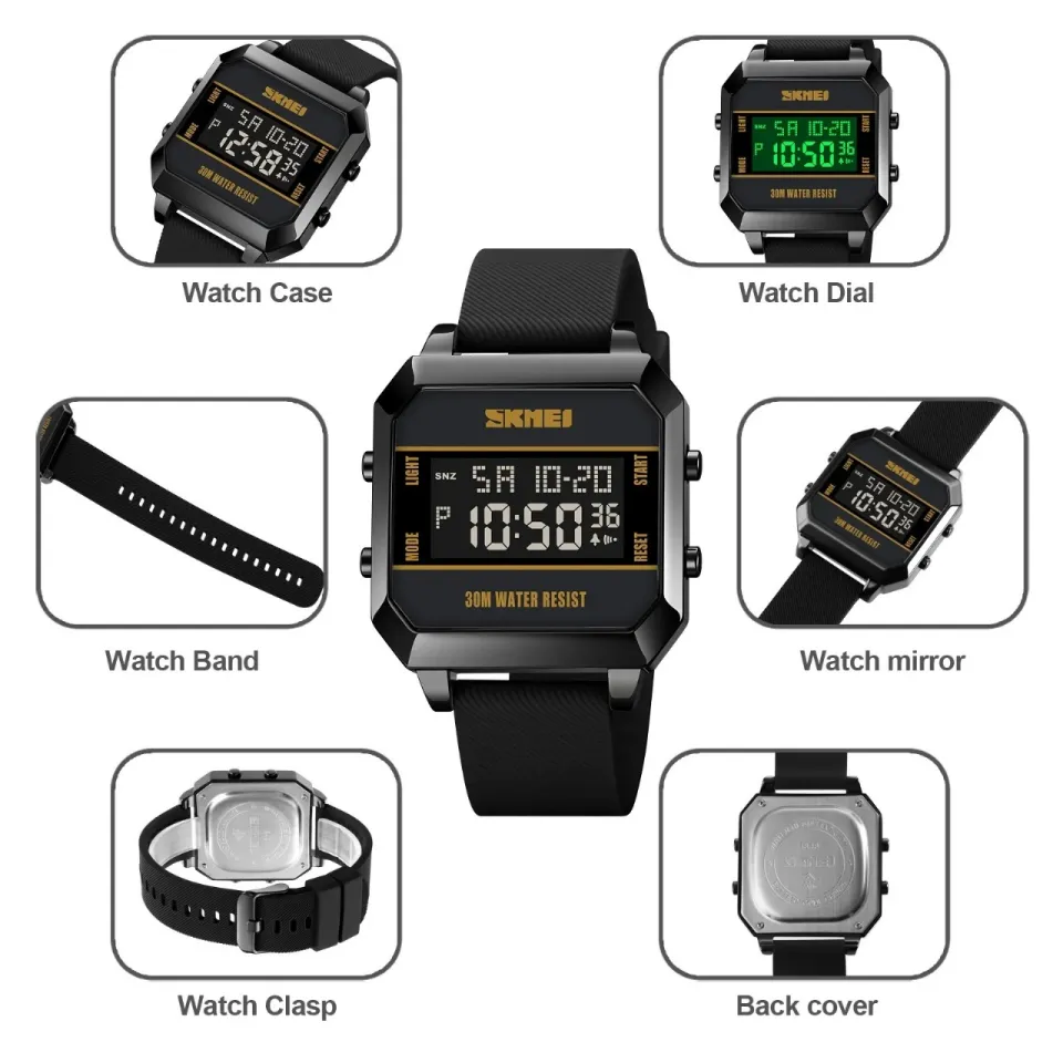 Skmei Men Fashion Sports Waterproof LED luminous Men Watch 1848