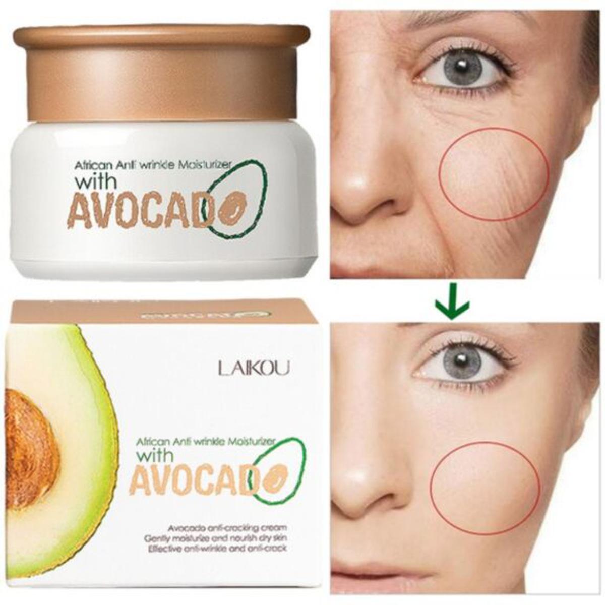 LAIKOU African Anti-Wrinkle Moisturizer With Avocado Improve The Dry Skin Deep Hydrating Face Cream Skin Care- 35gm