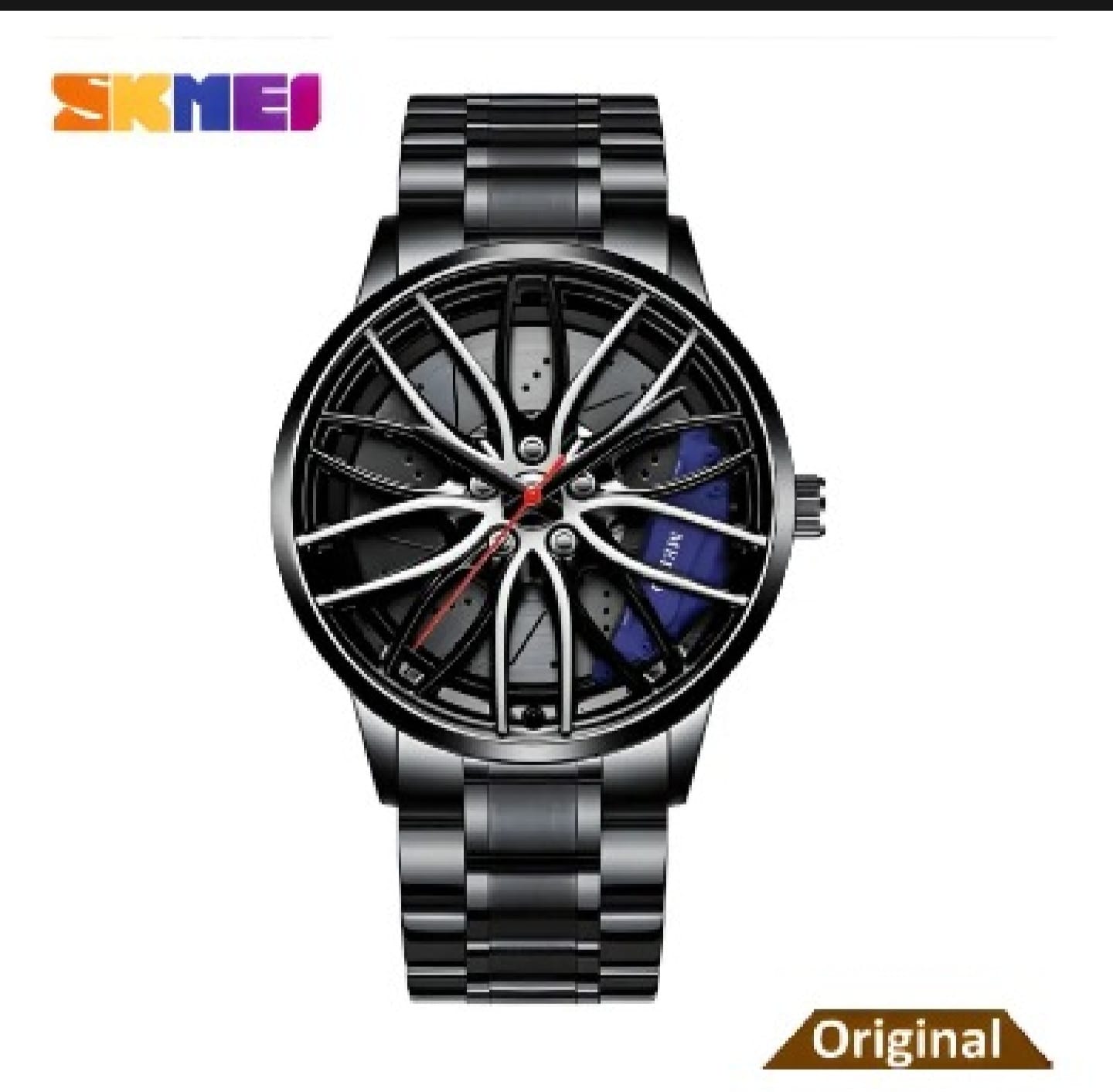 Fashion SKMEI 1787 Creative Cool Black Watch Cutout Concept Dial Metal Style Waterproof Sports Watch For Men