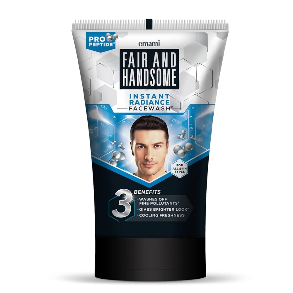 Indian Product Emami Fair&Handsome Instan Radiance Face wash For Men.. 150gm