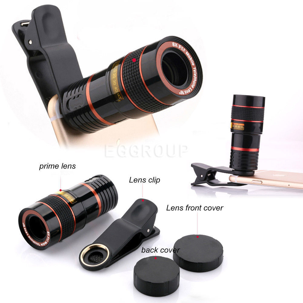 Universal//8X//Optical Zoom Telescope Cell Phone Camera Lens////RT