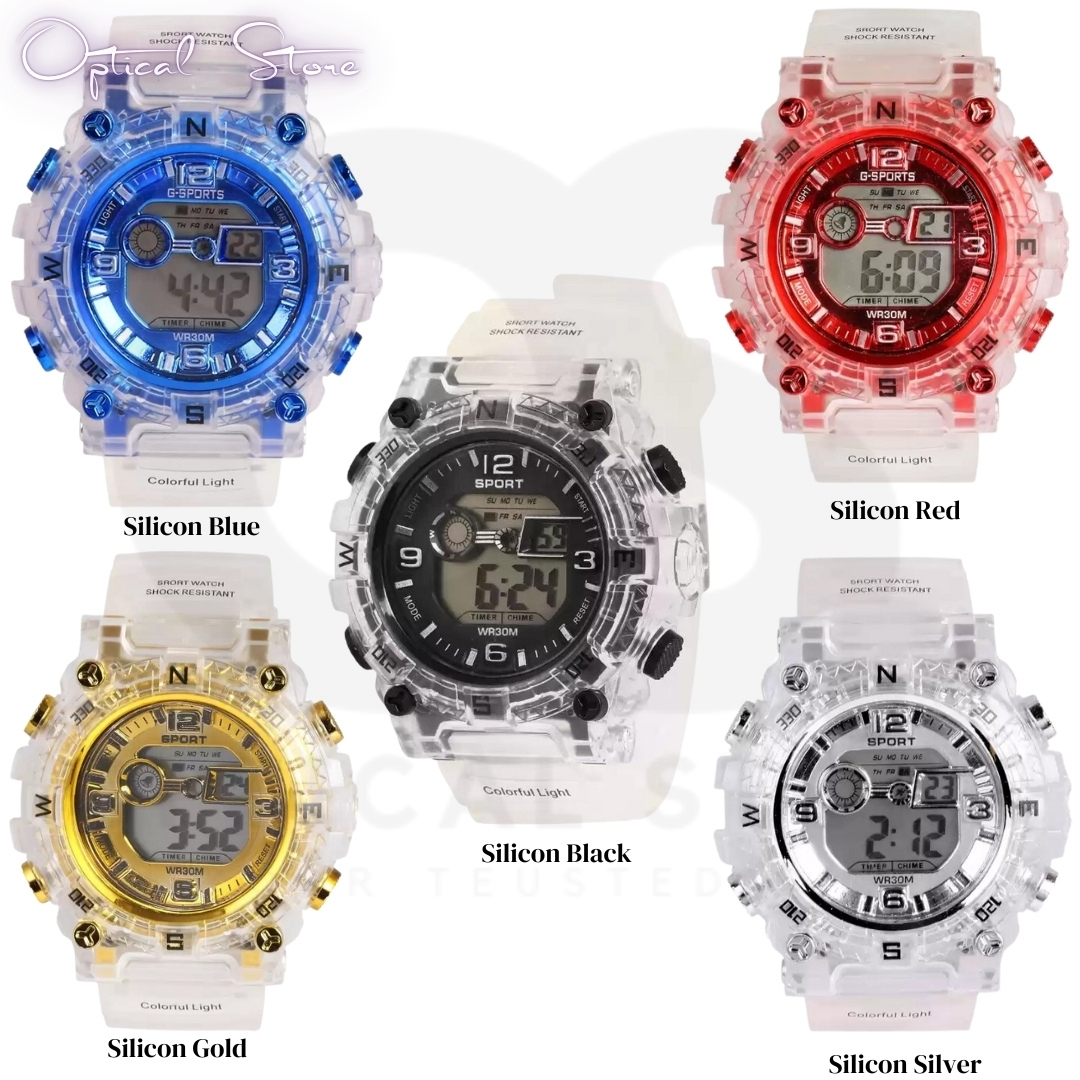 Silicon Boys Digital Sports Watch, Daily Life Waterproof Fashionable Sports Watch for Men - Watch