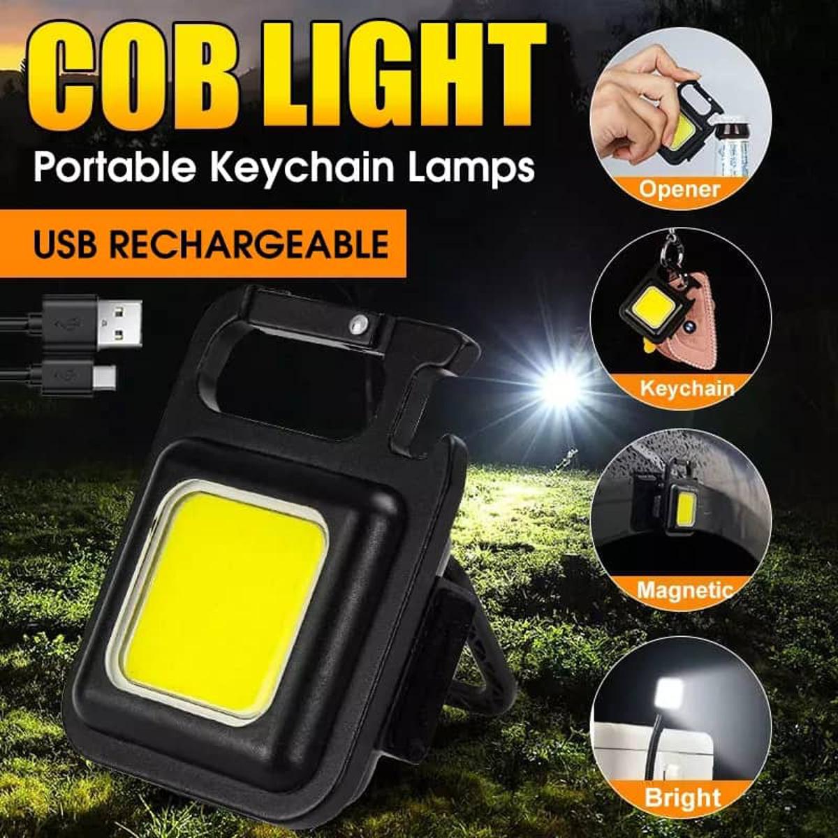Mini LED Flashlight Keychain Light Multifunctional Portable Camping Flashlights USB Charging Work Lights fishing Lanterna 1Set