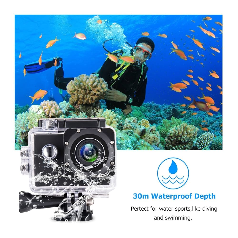 Full HD 1080p Sport Action Cam 30m Waterproof Gopro Action Camera