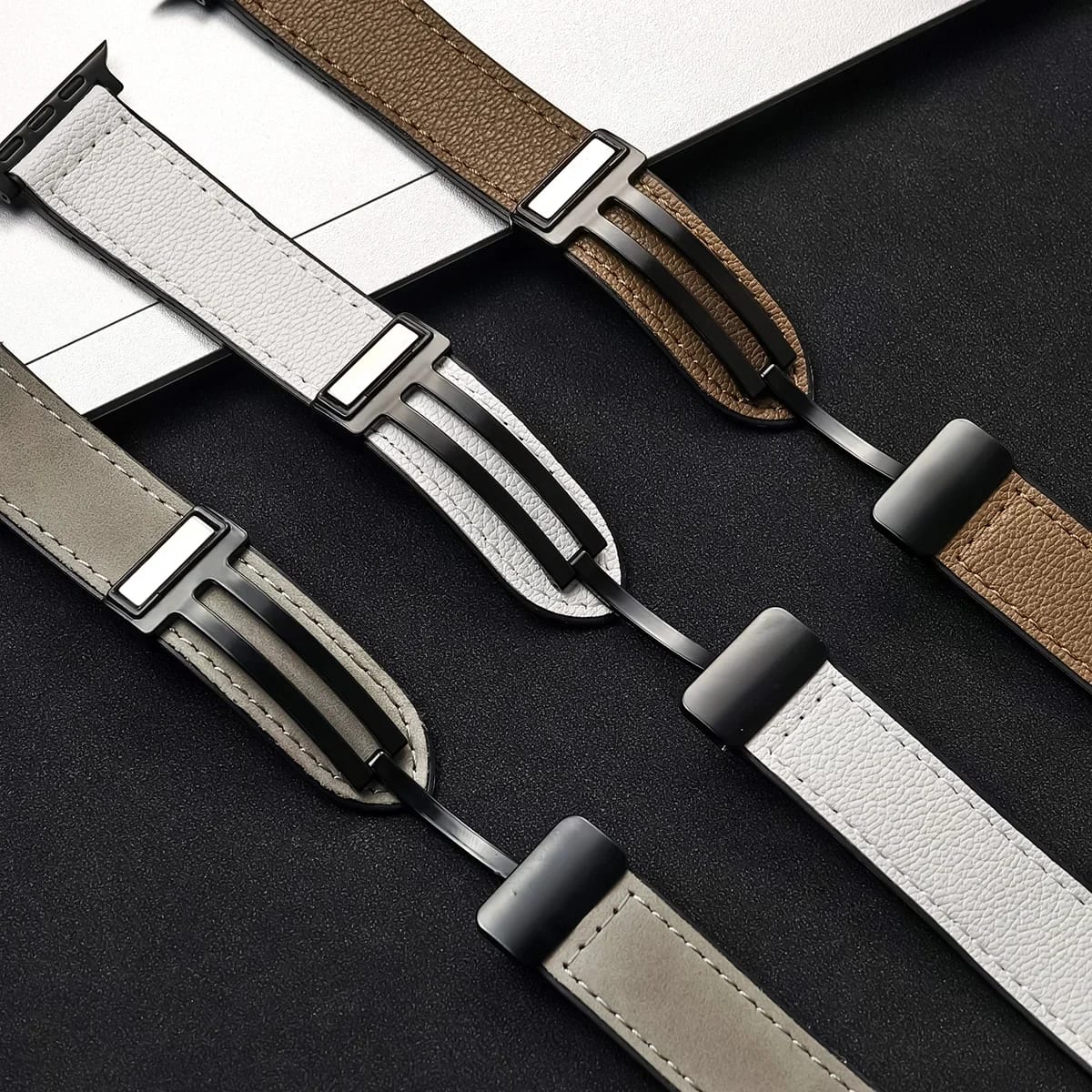 Watch Strap Silicone + Leather For Apple Watch bend 42/44/45/46/49 mm Accessories Bracelet
