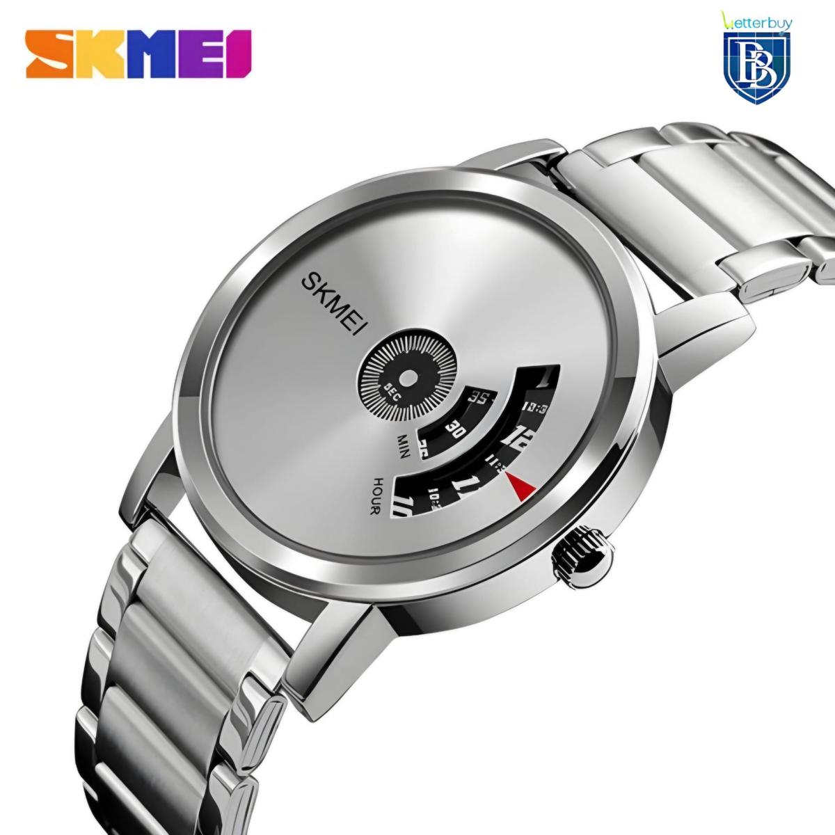 SKMEI Fashion Quartz Waterproof Creative Stainless Steel Business Watch For Men 1260 Qualityful - Easy To care and Longive