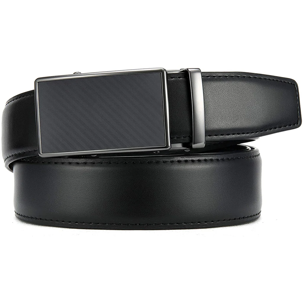 Black Leather Formal Belt For Men - Belt For Men