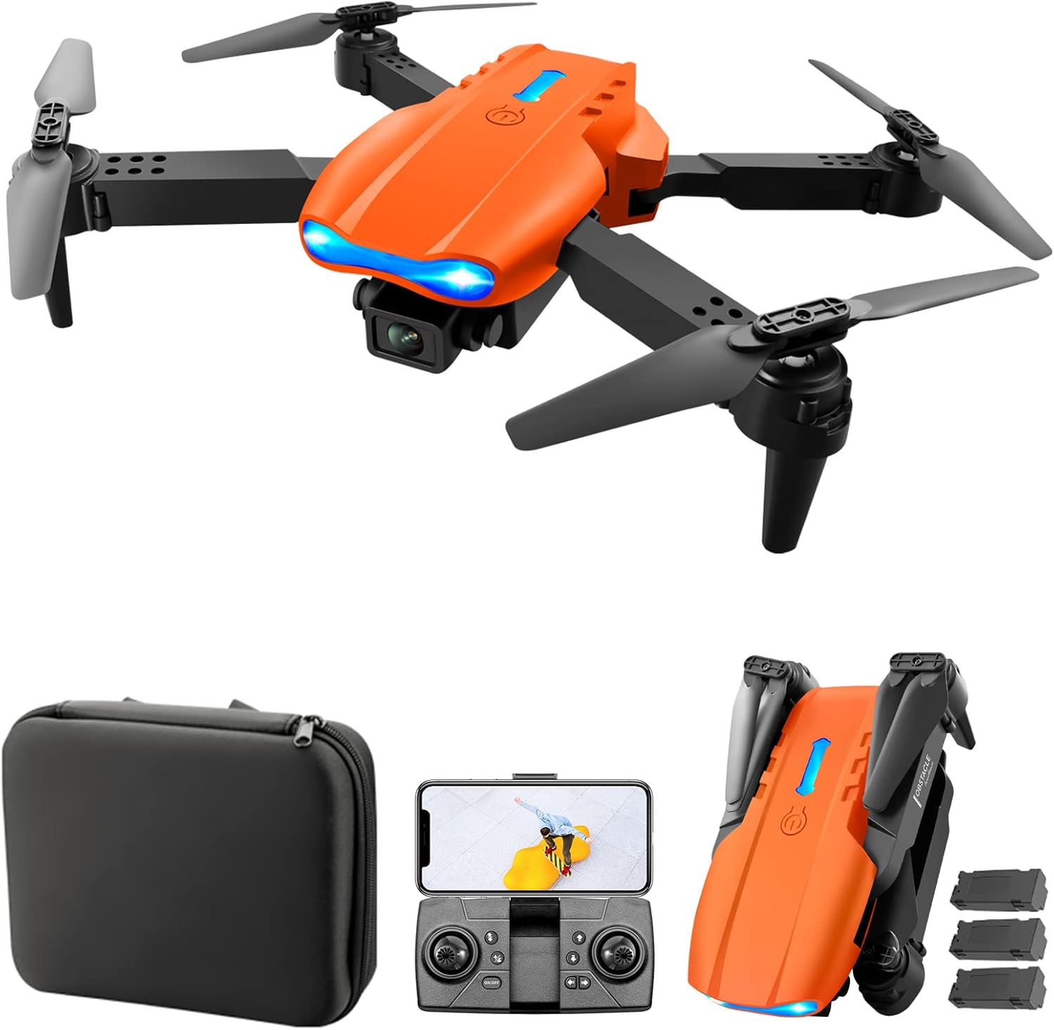 Drone E99 K3 Pro RC Drone with 4K Dual Camera, Mini Drone for Kids and Adults, RC Quadcopter with 3D Flips, Obstacle Avoidance, Trajectory Flight,