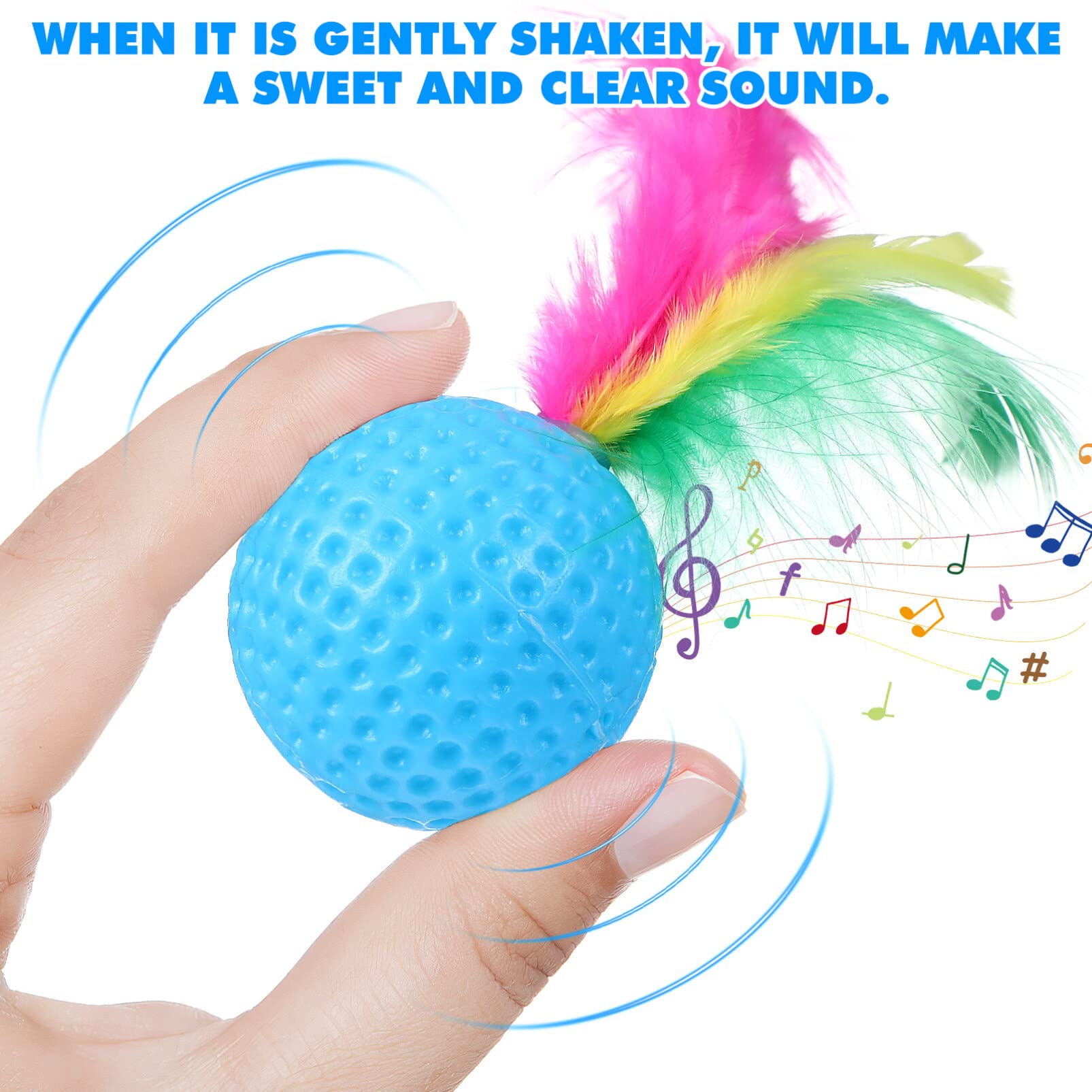 Colorful Golf Interactive Ball with feature Cat Toy 1pcs