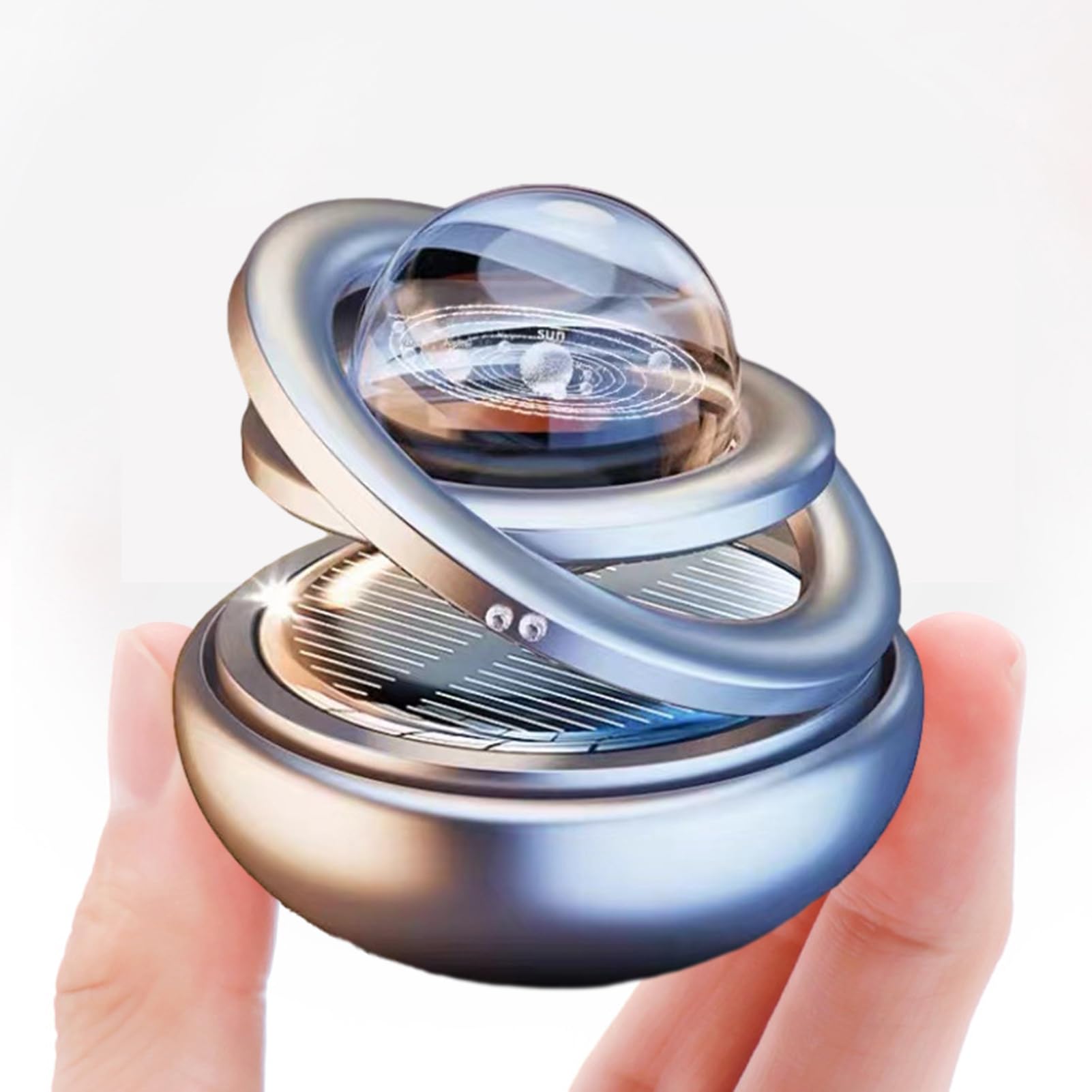 New solar car perfume creative interstellar rotation aromatherapy car decorations