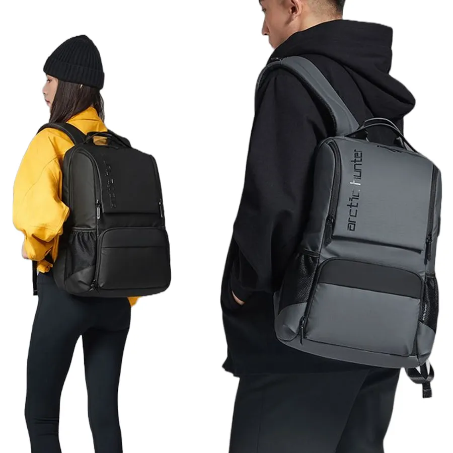 ARCTIC HUNTER B00532 WATERPROOF ANTI-THEFT HIGH QUALITY USB CHARGING TRAVEL BUSINESS LAPTOP BACKPACK (AH532) Black