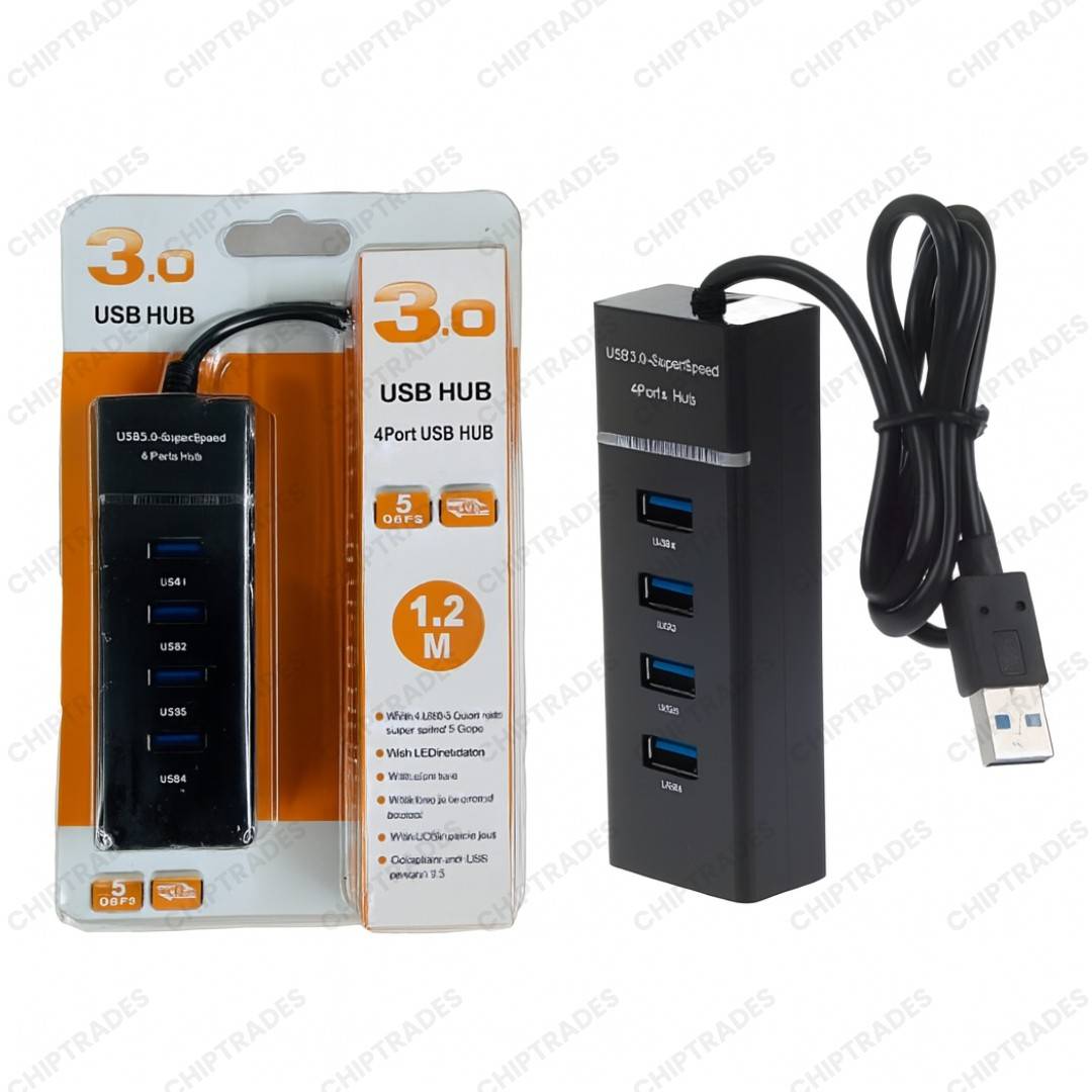 4 ports of high speed USB hub high-speed USB 3.0 SPLETER BLACK BLACK