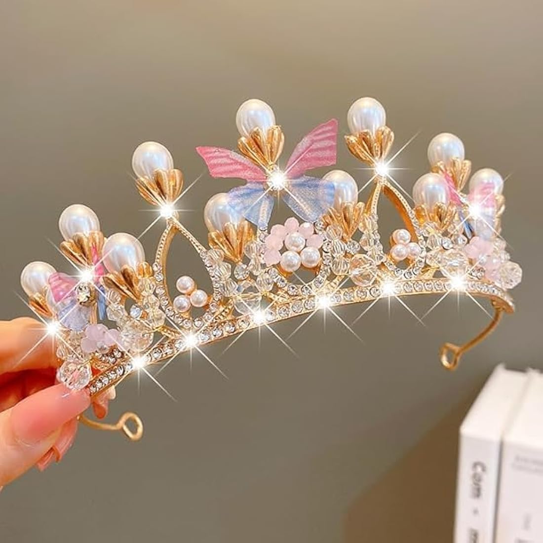 Wedding Bride Crown Headwear Rhinestone Tiaras Cute Head Pin Gift