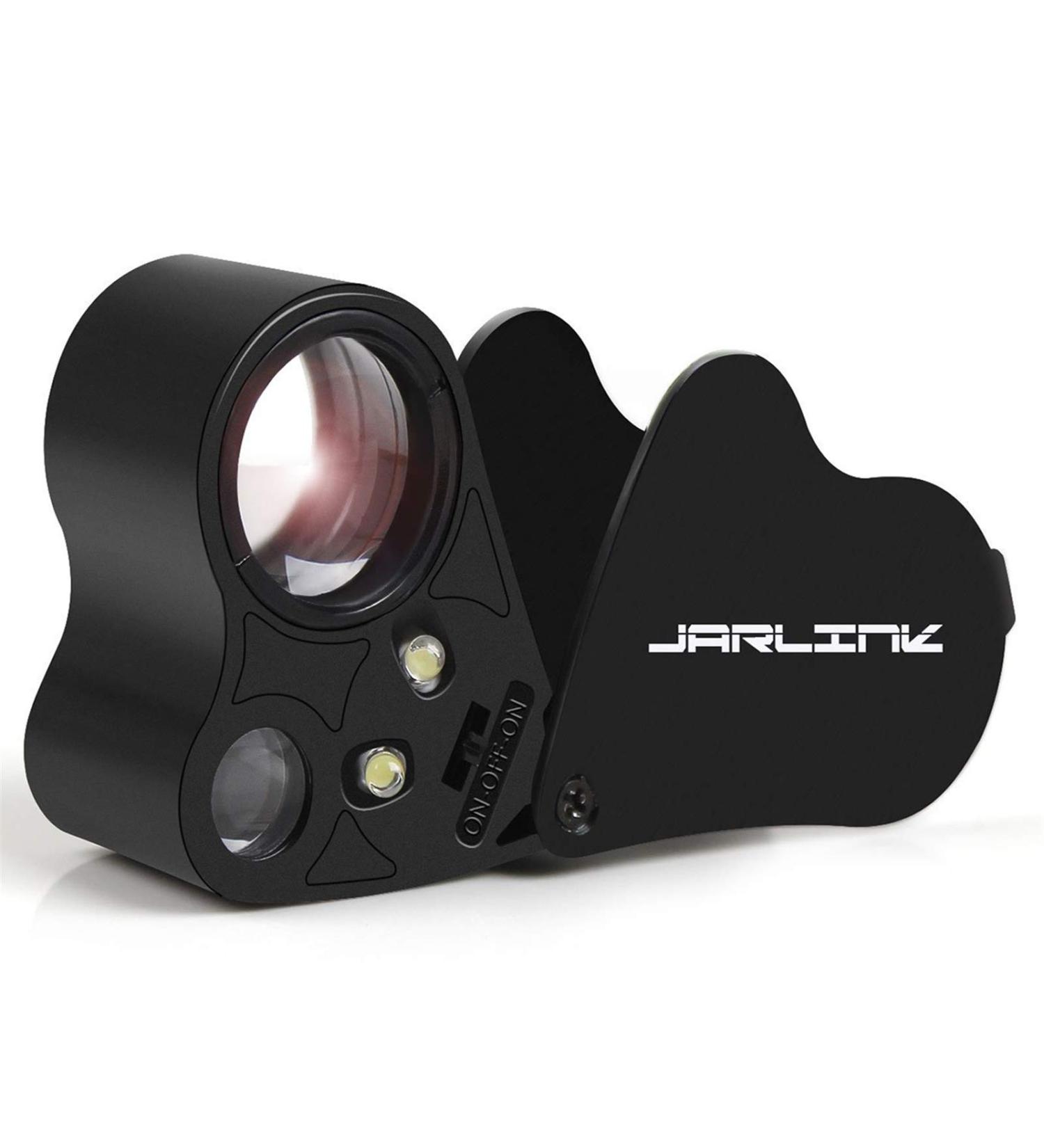 30X 60X Jewelers Loupe Illuminated Jewelers Loupe Magnifier Foldable Jewelry Magnifier Magnifier with Bright LED Lighting for Gems