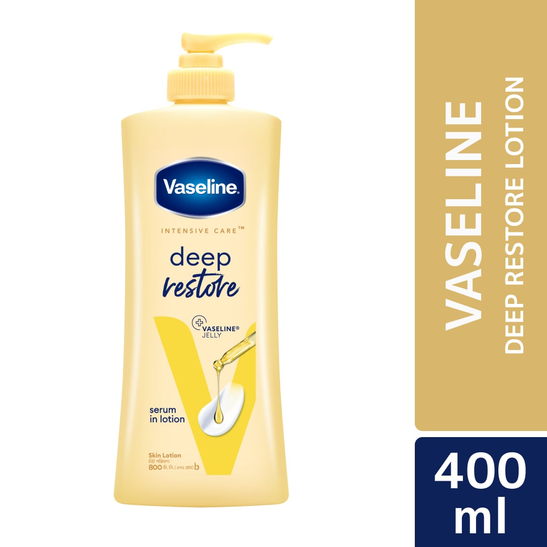Vaseline Deep Moisture Serum In Lotion - For Dry Skin, 400 ml
