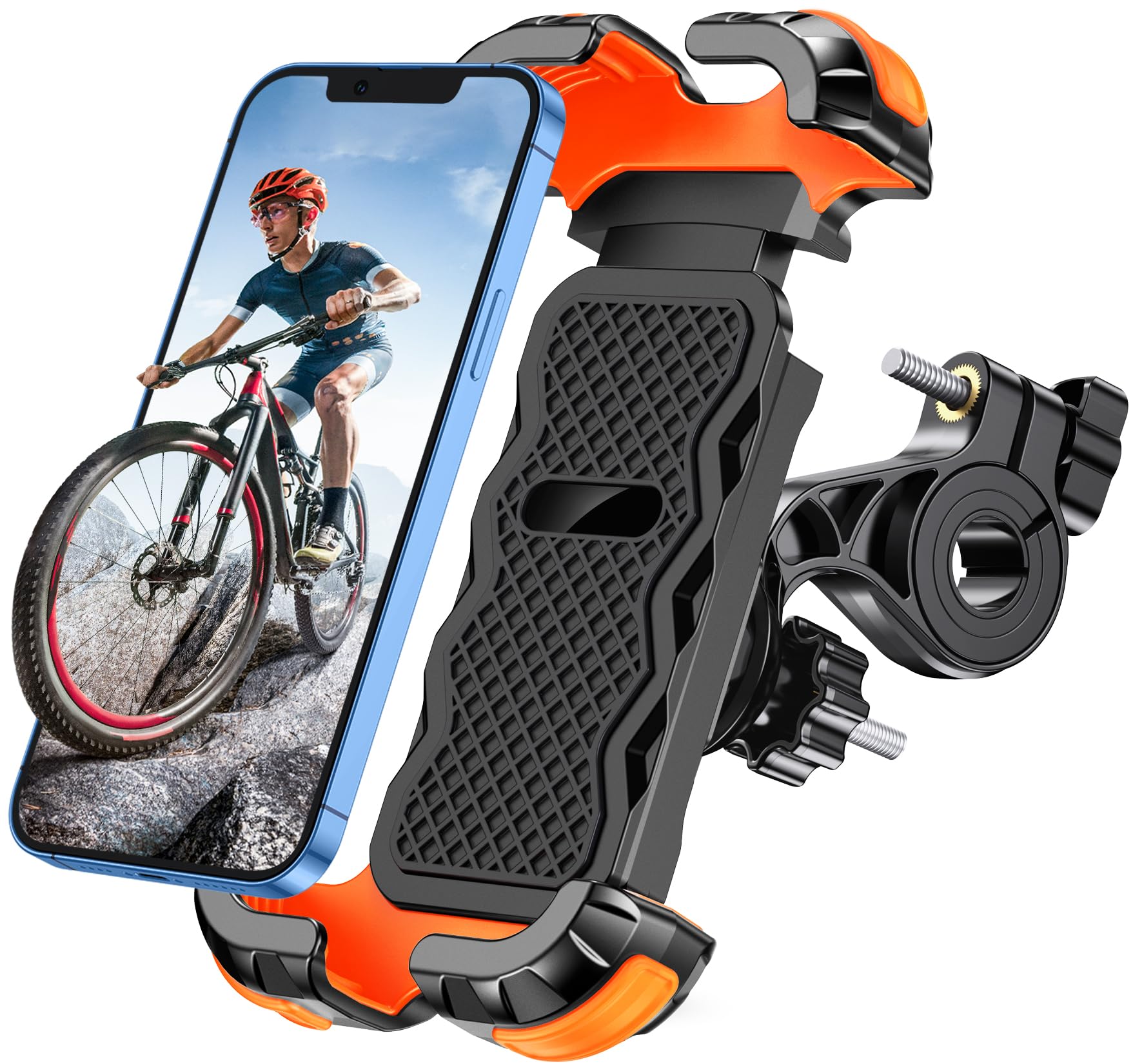 Bike And Cycle Phone Holder With Support Stand - Secure Your Phone For Hands-Free Riding Experience