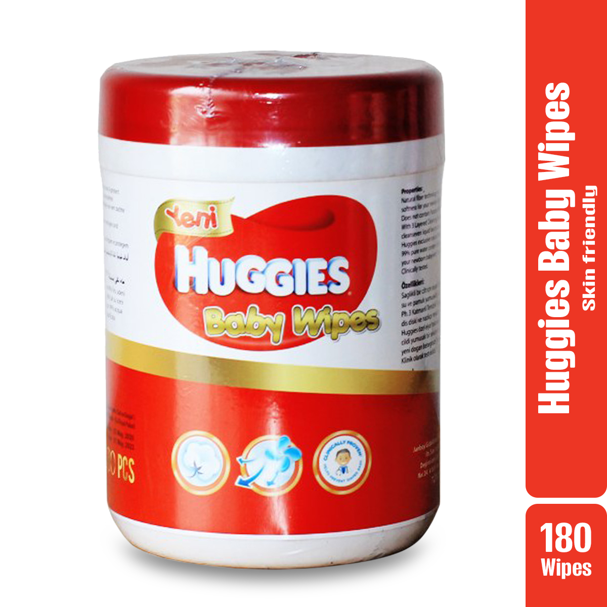 Hugies Baby Wet Wipes for Baby - 180 Pcs