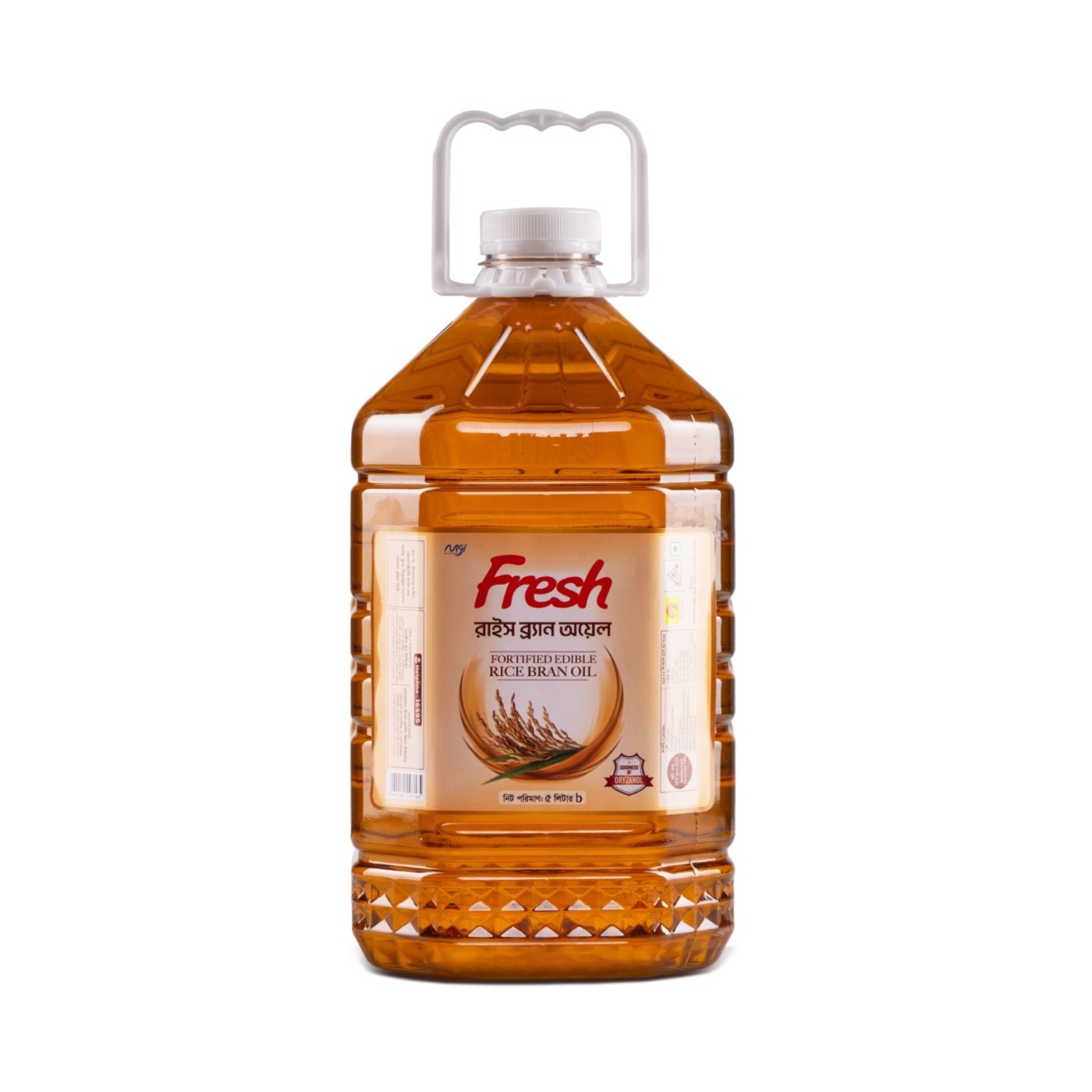 Fresh Rice Bran Oil - 5 Ltr