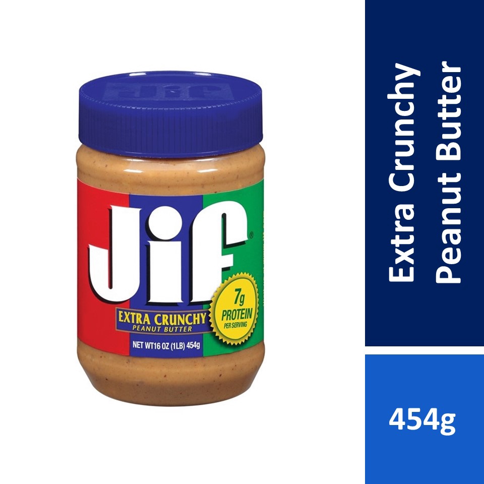 Jif Extra Crunchy Peanut Butter 454gm Product of USA